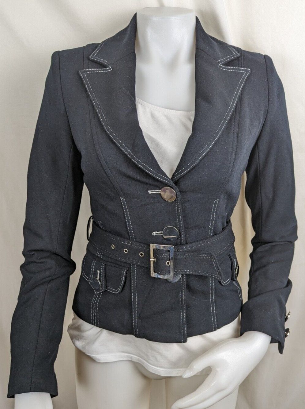 Cach'e Contour Collection Black Blazer Jacket RN#74578 Small